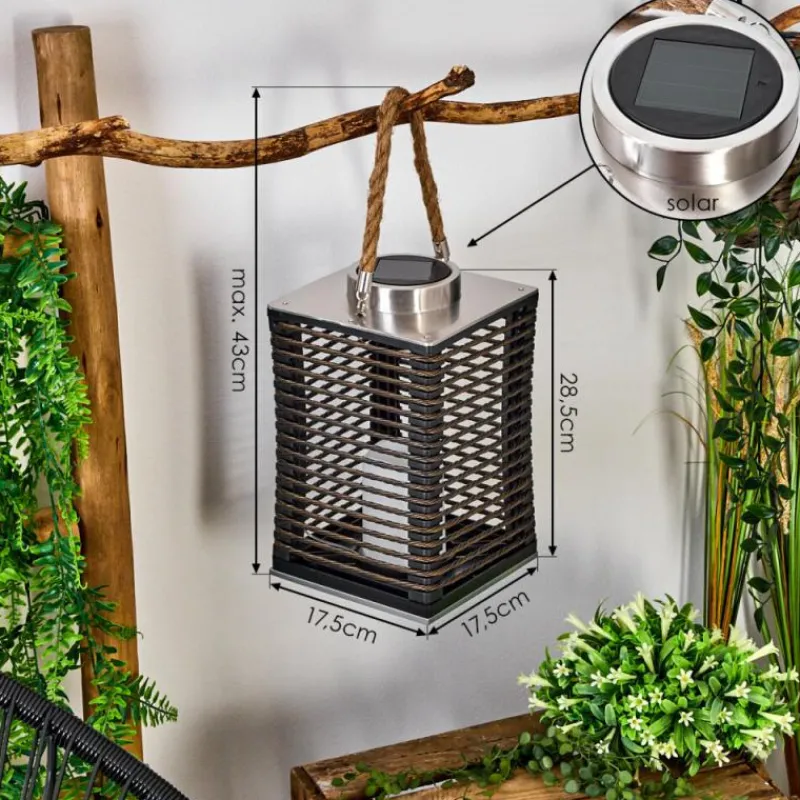 Luminaires Orientaux-hofstein Suspension Emboque LED Brun, Écru, Nickel mat, Noir, 1 lumière