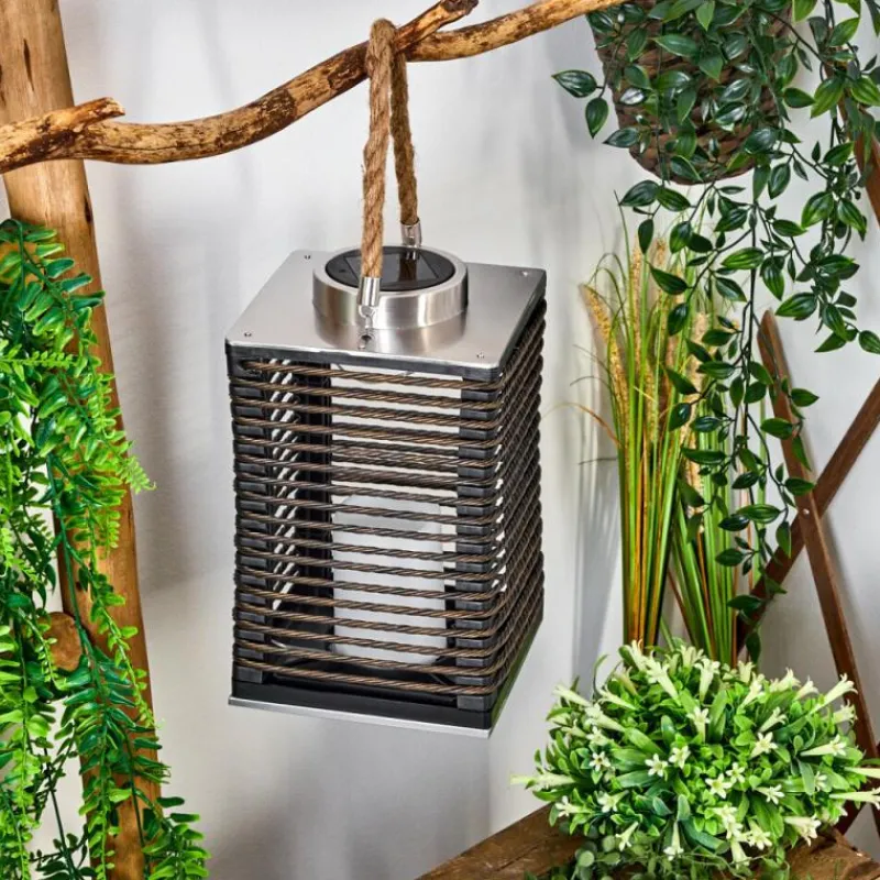 Luminaires Orientaux-hofstein Suspension Emboque LED Brun, Écru, Nickel mat, Noir, 1 lumière