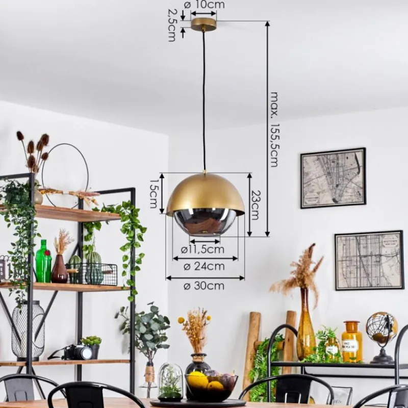 Lampes Dorées-hofstein Suspension Entrevinhas Or, Laiton, 1 lumière