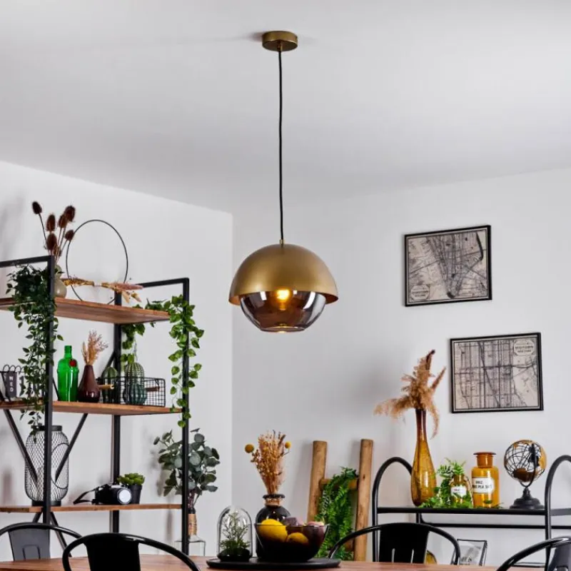 Lampes Dorées-hofstein Suspension Entrevinhas Or, Laiton, 1 lumière