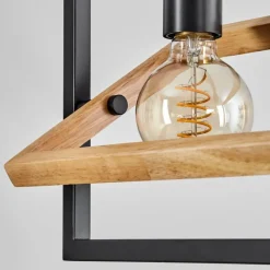 Luminaires Scandinaves-hofstein Suspension Espenel Écru, Noir, 4 lumières