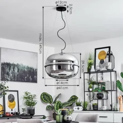 hofstein Suspension Feiro Noir, 1 lumière