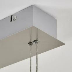 hofstein Suspension Fernandaires LED Nickel mat, 8 lumières