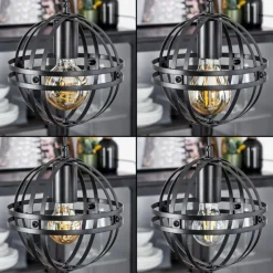 Lampes Industrielles-hofstein Suspension Freguesia Noir, 3 lumières