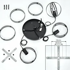 Lampes Industrielles-hofstein Suspension Freguesia Noir, 3 lumières