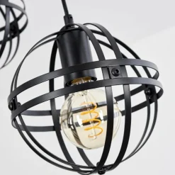 Lampes Industrielles-hofstein Suspension Freguesia Noir, 3 lumières
