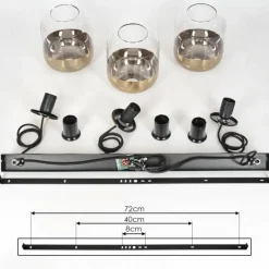 hofstein Suspension Golpilhal Or, Clair, 3 lumières