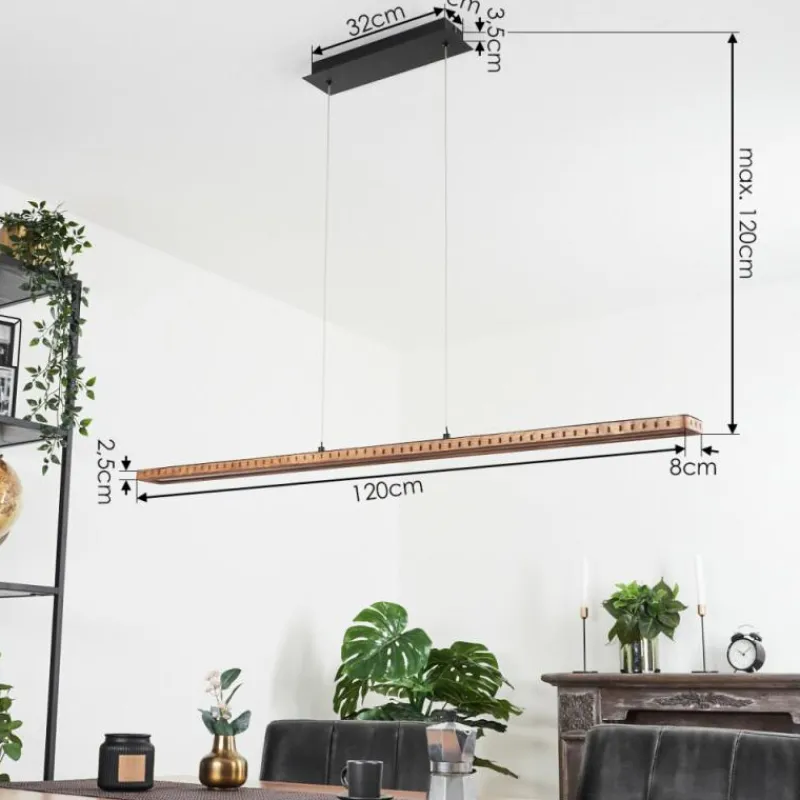hofstein Suspension Guacacallo LED Noir, 1 lumière