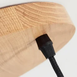 Lampes En Bois-hofstein Suspension Harran Écru, Noir, 3 lumières