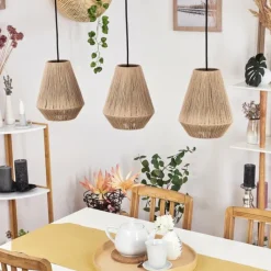 Luminaires Scandinaves-hofstein Suspension Henvic Noir, 3 lumières