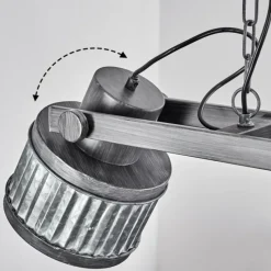 Lampes Industrielles-hofstein Suspension Holsa Noir, 3 lumières