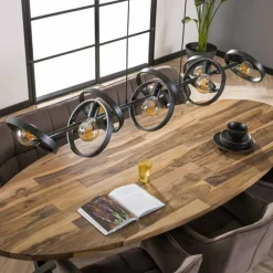 hofstein Suspension Hover Anthracite, 8 lumières* Suspensions