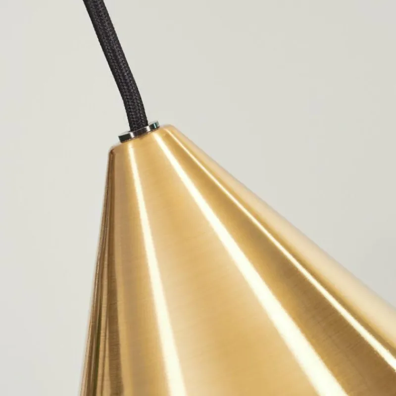 Lampes Dorées-hofstein Suspension Hueso Noir, 1 lumière