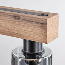 hofstein Suspension Hunouri Brun, Couleur bois, Noir, 6 lumières