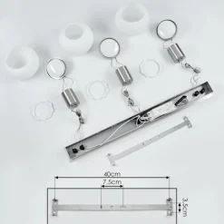 hofstein Suspension Izenave LED Nickel mat, 3 lumières