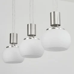 hofstein Suspension Izenave LED Nickel mat, 3 lumières