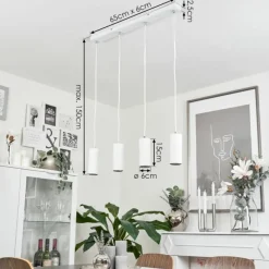 Luminaires Scandinaves-hofstein Suspension Javel Blanc, 4 lumières