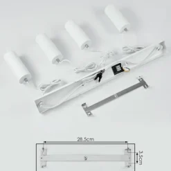 Luminaires Scandinaves-hofstein Suspension Javel Blanc, 4 lumières