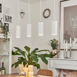 Luminaires Scandinaves-hofstein Suspension Javel Blanc, 4 lumières