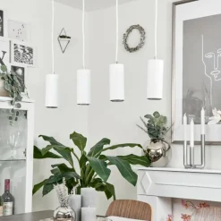 Luminaires Scandinaves-hofstein Suspension Javel Blanc, 4 lumières