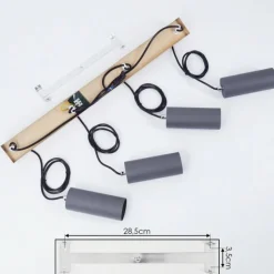 Luminaires Scandinaves-hofstein Suspension Javel Brun, Couleur bois, 4 lumières