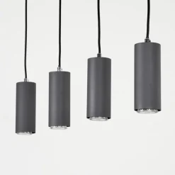 Luminaires Scandinaves-hofstein Suspension Javel Brun, Couleur bois, 4 lumières