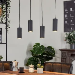 Luminaires Scandinaves-hofstein Suspension Javel Brun, Couleur bois, 4 lumières