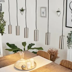 Luminaires Scandinaves-hofstein Suspension Javel Nickel mat, 6 lumières