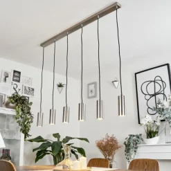 Luminaires Scandinaves-hofstein Suspension Javel Nickel mat, 6 lumières