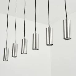 Luminaires Scandinaves-hofstein Suspension Javel Nickel mat, 6 lumières