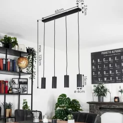 Luminaires Scandinaves-hofstein Suspension Javel Noir, 4 lumières