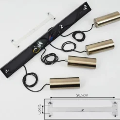 Luminaires Scandinaves-hofstein Suspension Javel Noir, 4 lumières