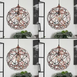 Lampes À Boules-hofstein Suspension Kefikon Cuivre, 1 lumière