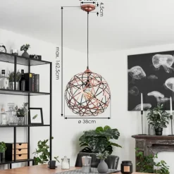 Lampes À Boules-hofstein Suspension Kefikon Cuivre, 1 lumière