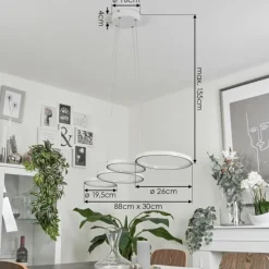 hofstein Suspension Kermoguen LED Blanc, 1 lumière