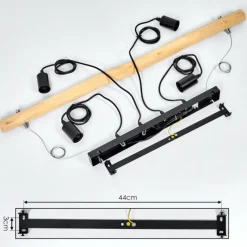 Luminaires Scandinaves-hofstein Suspension Lantic Écru, Noir, 4 lumières