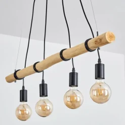 Luminaires Scandinaves-hofstein Suspension Lantic Écru, Noir, 4 lumières