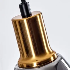 Suspension Verre Fumé-hofstein Suspension Lincura Laiton, Noir, 1 lumière