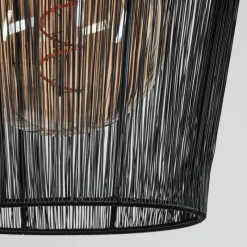 Lampes Dorées-hofstein Suspension Madancos Laiton, Noir, 3 lumières