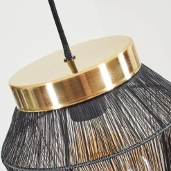 Lampes Dorées-hofstein Suspension Madancos Noir, 1 lumière