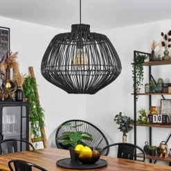 Luminaires Scandinaves-hofstein Suspension Mani Noir, 1 lumière