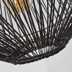 Luminaires Scandinaves-hofstein Suspension Mani Noir, 1 lumière