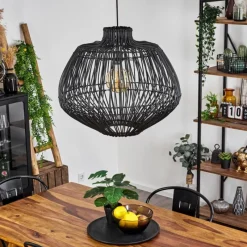 Luminaires Scandinaves-hofstein Suspension Mani Noir, 1 lumière