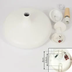 Luminaires Scandinaves-hofstein Suspension Mansle Écru, Blanc, 1 lumière