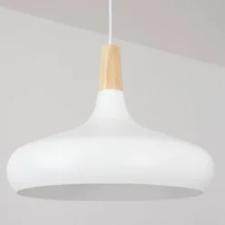 Luminaires Scandinaves-hofstein Suspension Mansle Écru, Blanc, 1 lumière