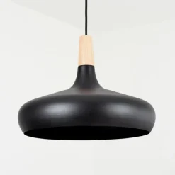 Luminaires Scandinaves-hofstein Suspension Mansle Écru, Noir, 1 lumière