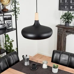 Luminaires Scandinaves-hofstein Suspension Mansle Écru, Noir, 1 lumière