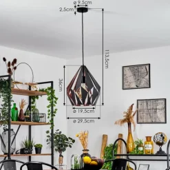 Luminaires Orientaux-hofstein Suspension Marang Noir, 1 lumière