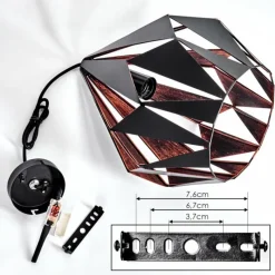 Luminaires Orientaux-hofstein Suspension Marang Noir, 1 lumière