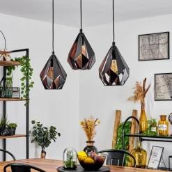 Luminaires Orientaux-hofstein Suspension Marang Noir, 3 lumières